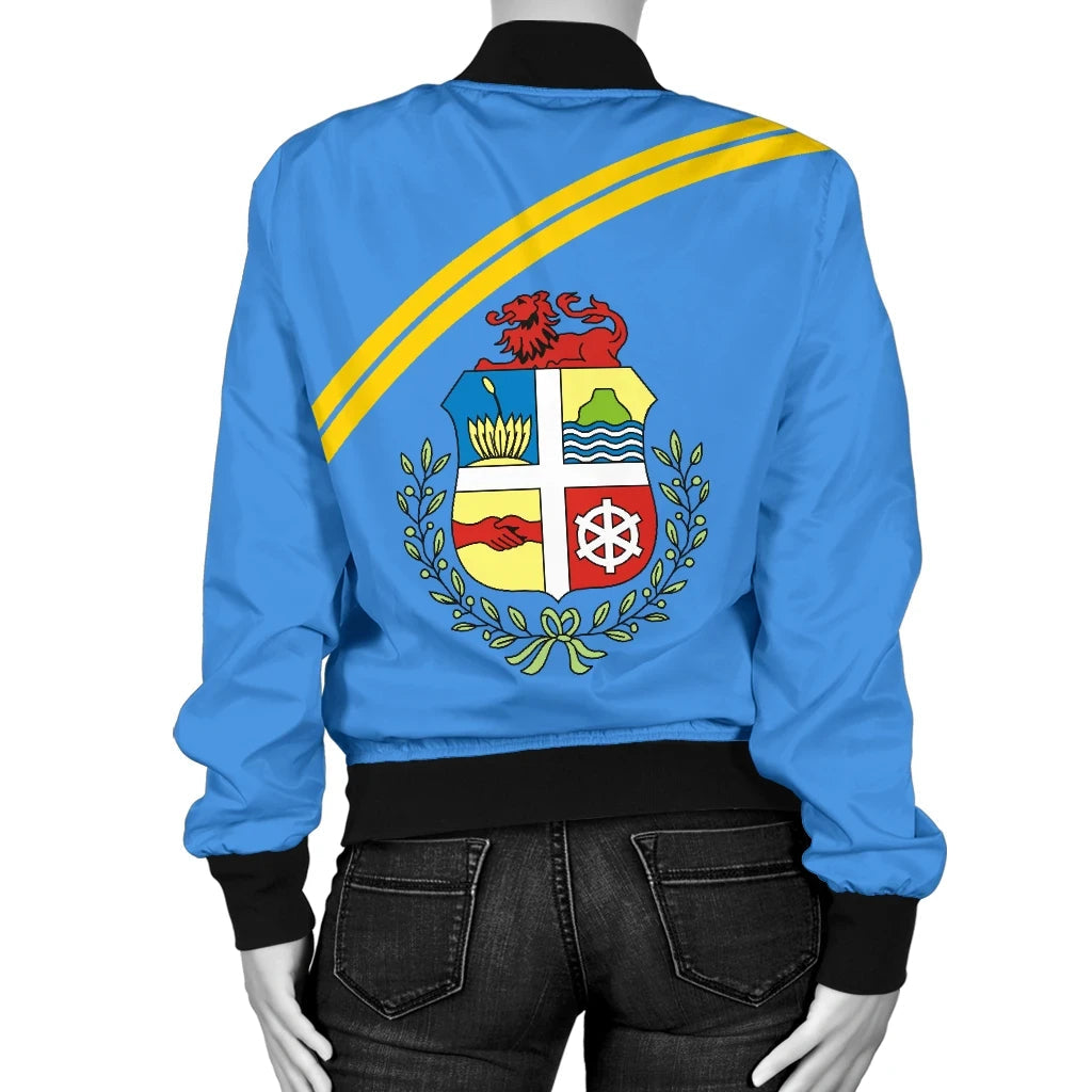 Aruba Women's Bomber Jacket - Curve Version RLT7 - Wonder Print Shop