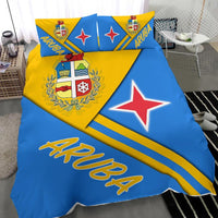 Aruba Bedding Set - Aruba Coat Of Arms RLT7 - Wonder Print Shop
