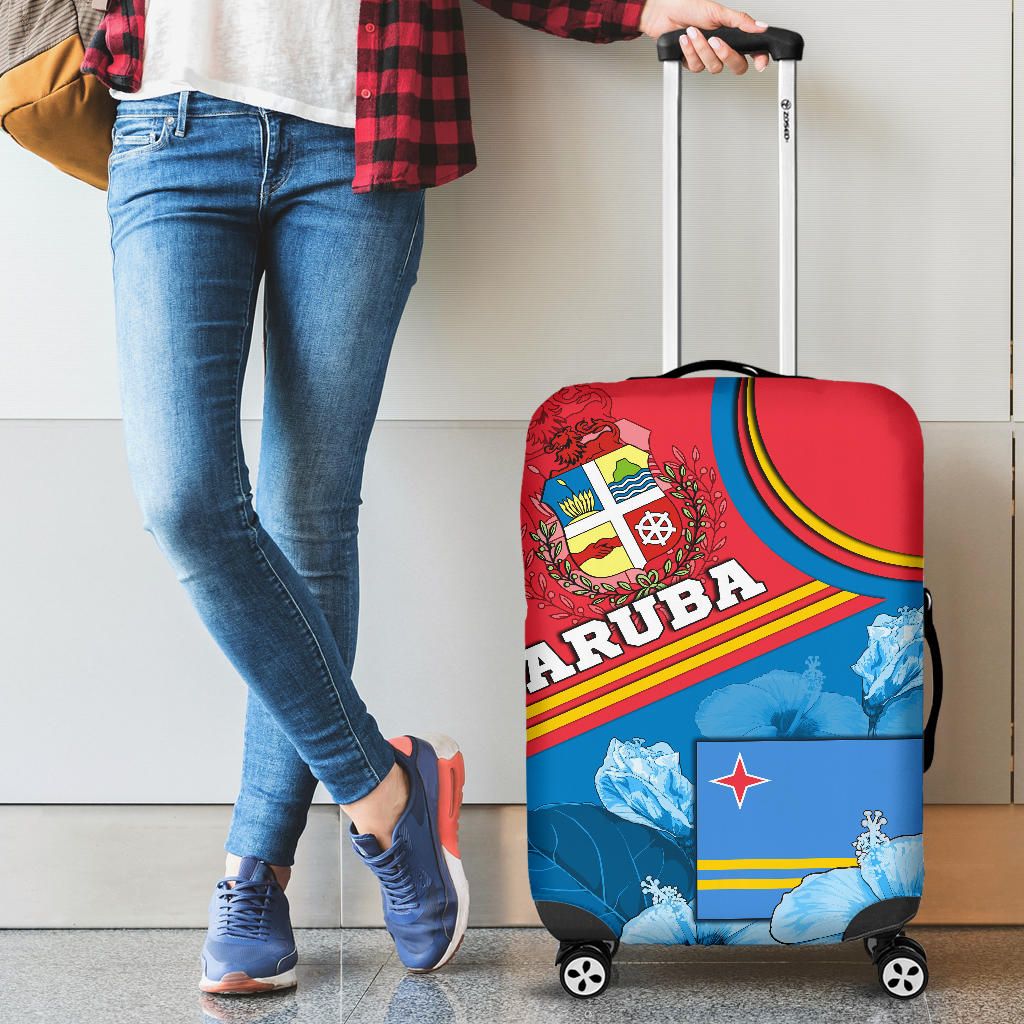 Aruba Luggage Cover - One Happy Islands RLT7 - Wonder Print Shop