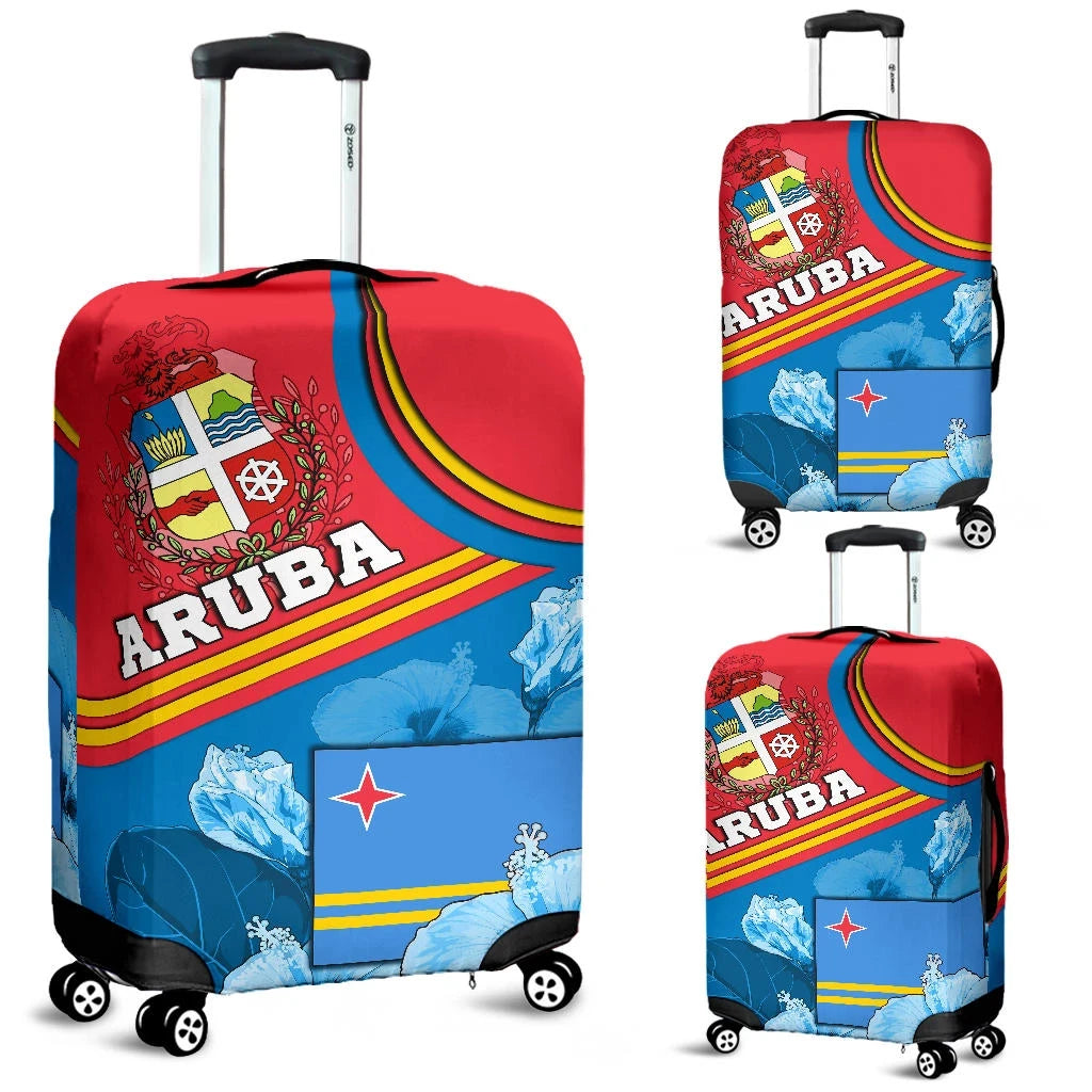 Aruba Luggage Cover - One Happy Islands RLT7 - Wonder Print Shop