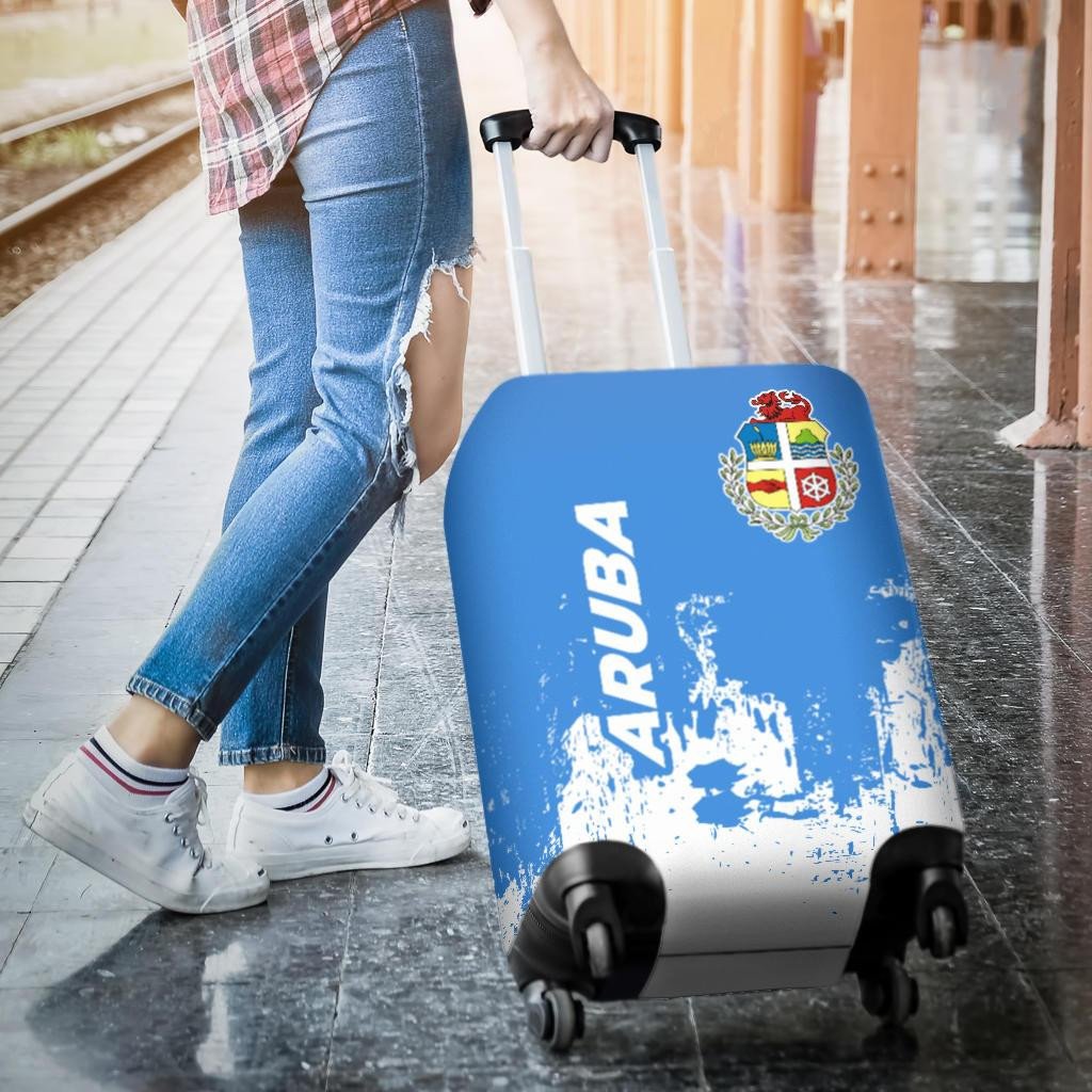 Aruba  Luggage Cover - Smudge Style RLT7 - Wonder Print Shop