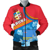 Aruba Men's Bomber Jacket - One Happy Islands RLT7 - Wonder Print Shop