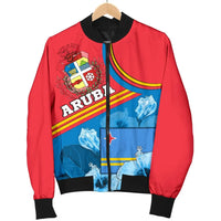 Aruba Men's Bomber Jacket - One Happy Islands RLT7 - Wonder Print Shop
