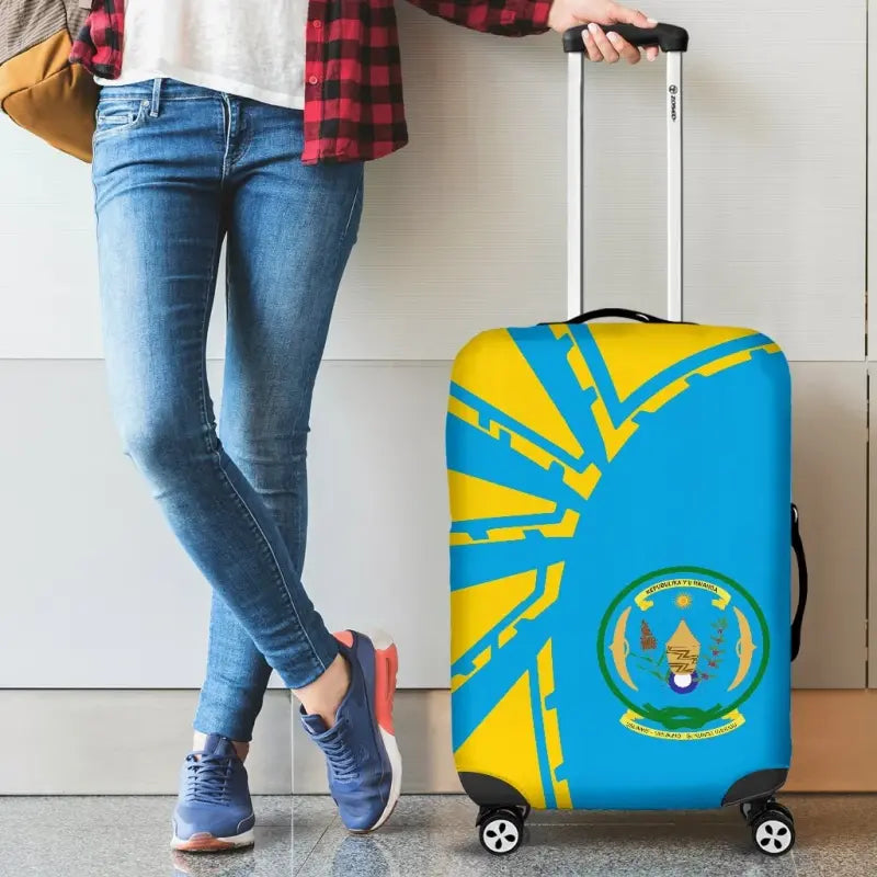 Rwanda Luggage Cover Premium Style RLT12 - Wonder Print Shop