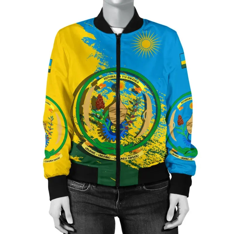 Rwanda Special Women's Bomber Jacket RLT12 - Wonder Print Shop