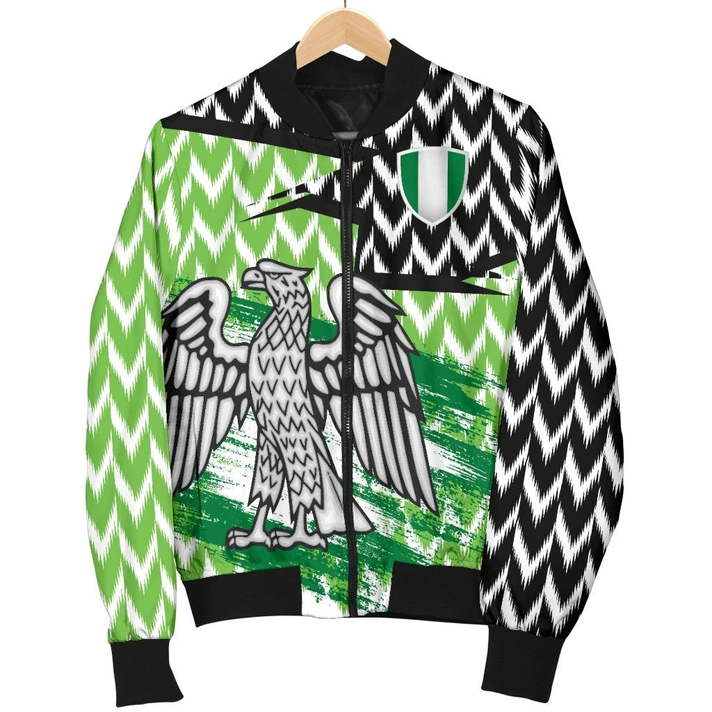 Nigeria Home Womens Bomber Jacket The Super Eagles RLT8 - Wonder Print Shop