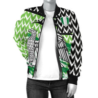 Nigeria Home Womens Bomber Jacket The Super Eagles RLT8 - Wonder Print Shop