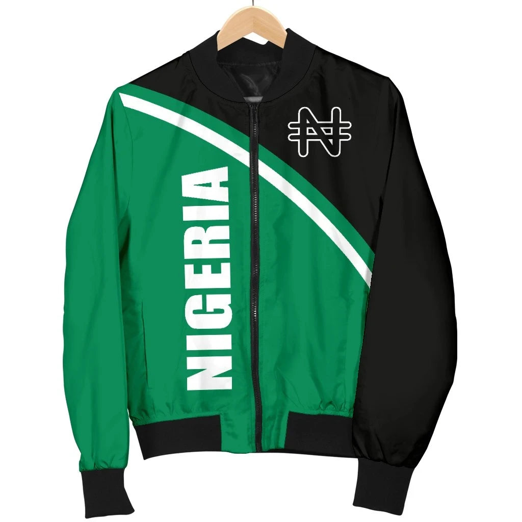 Nigeria Womens Bomber Jacket Curve Version RLT8 - Wonder Print Shop