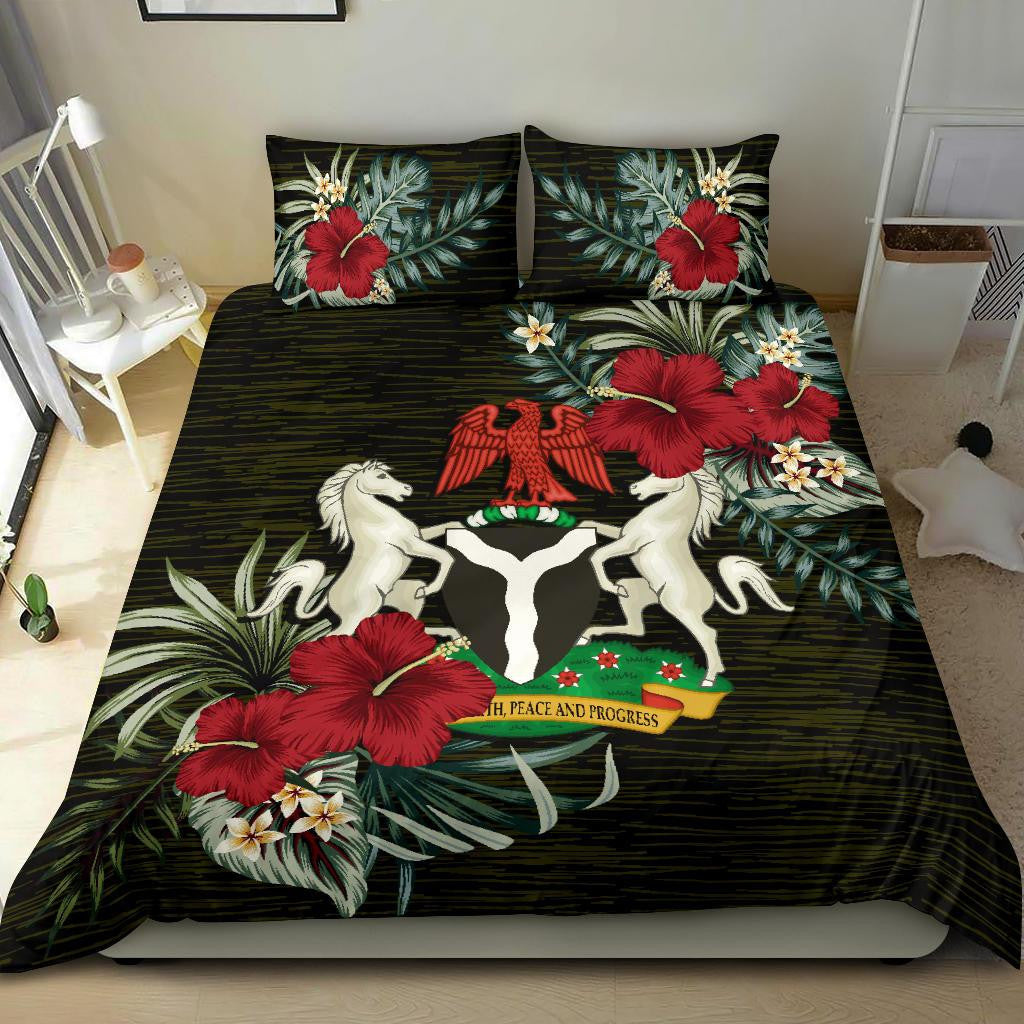 Nigeria Bedding Set Special Hibiscus RLT8 - Wonder Print Shop