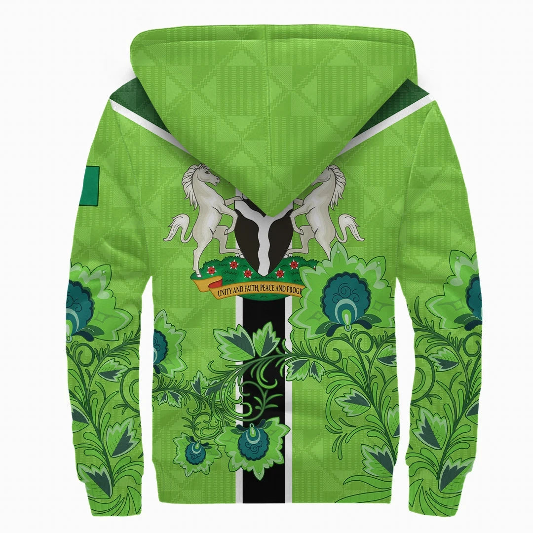 Nigeria Is My Homeland Sherpa Hoodie RLT8 - Wonder Print Shop