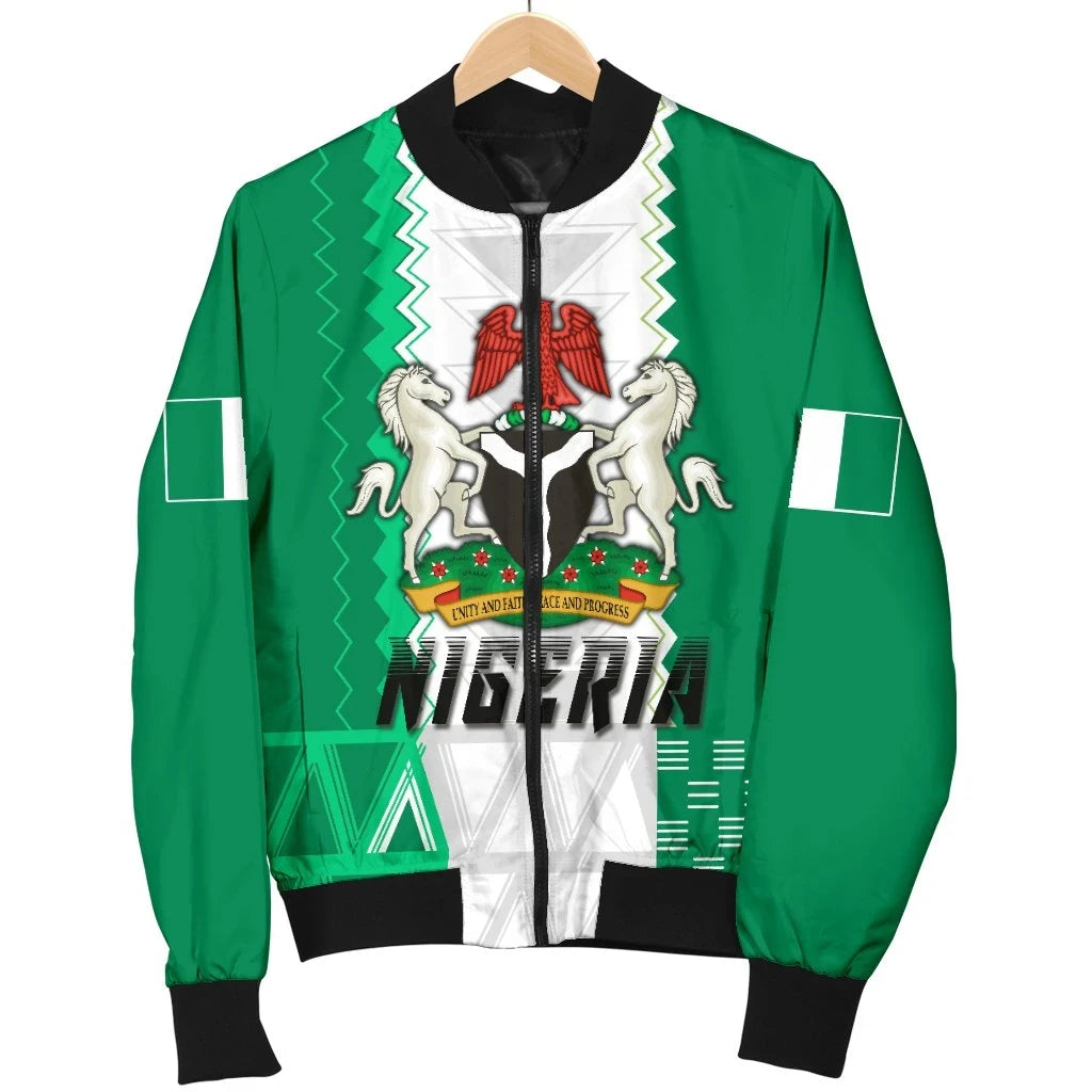 Nigeria Mens Bomber Jacket Simple Sports RLT8 - Wonder Print Shop