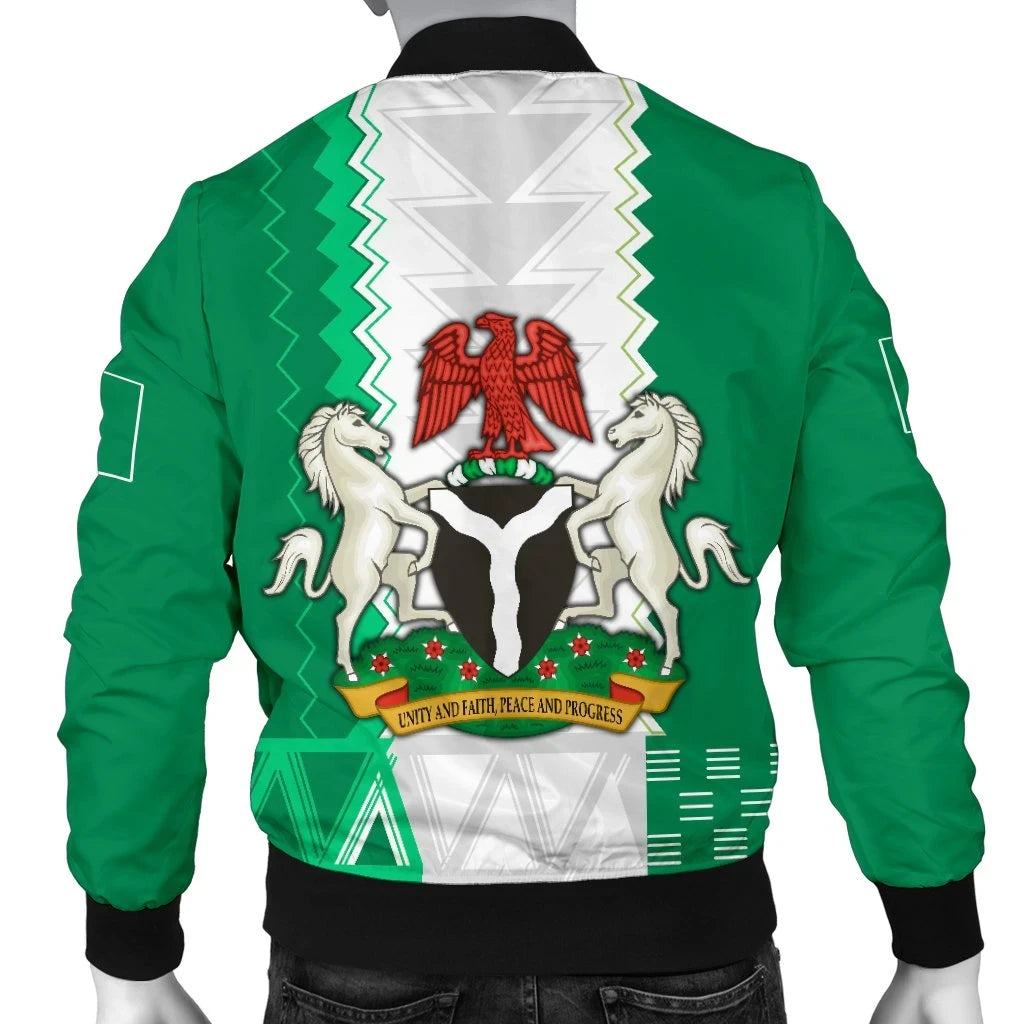 Nigeria Mens Bomber Jacket Simple Sports RLT8 - Wonder Print Shop