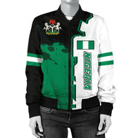 Nigeria Womens Bomber Jacket Independence Day RLT8 - Wonder Print Shop