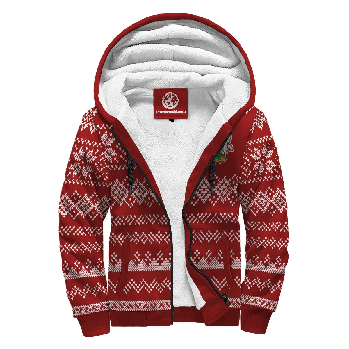 Nigeria Christmas Sherpa Hoodie Womens/Mens RLT8 - Wonder Print Shop