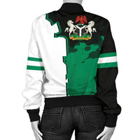 Nigeria Womens Bomber Jacket Independence Day RLT8 - Wonder Print Shop