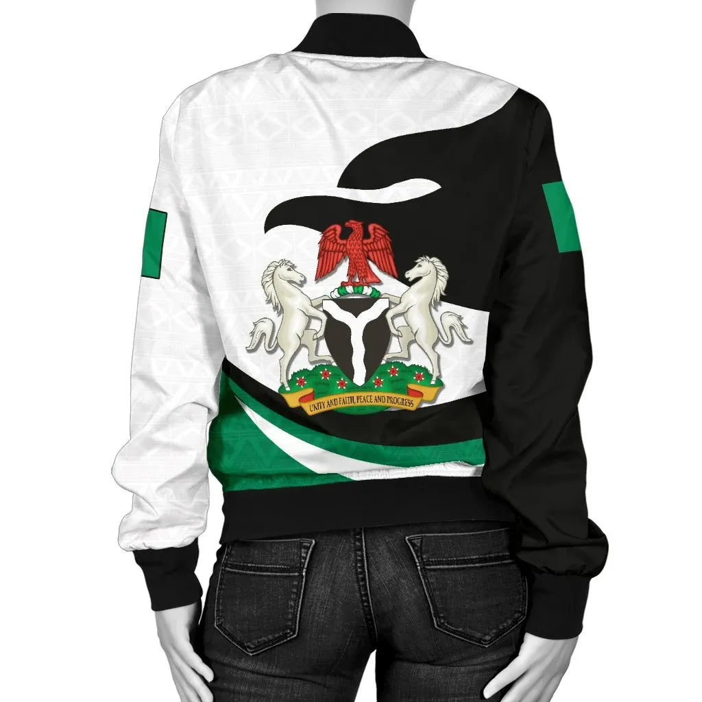Nigeria Women Bomber Jacket Proud Version RLT8 - Wonder Print Shop
