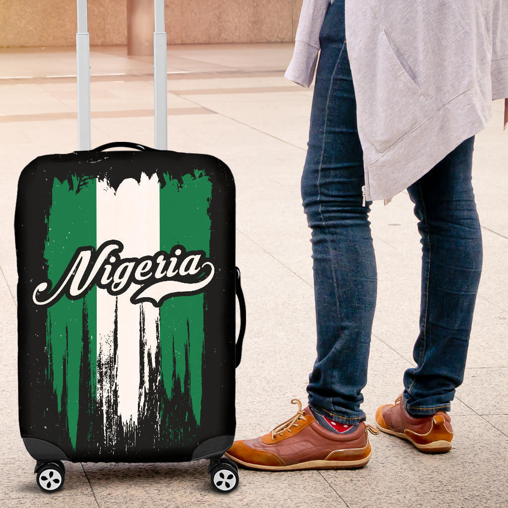 Nigeria Grunge Flag Luggage Cover RLT8 - Wonder Print Shop