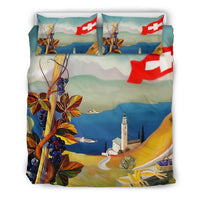 Switzerland Bedding Set Vintage Art RLT13 - Wonder Print Shop