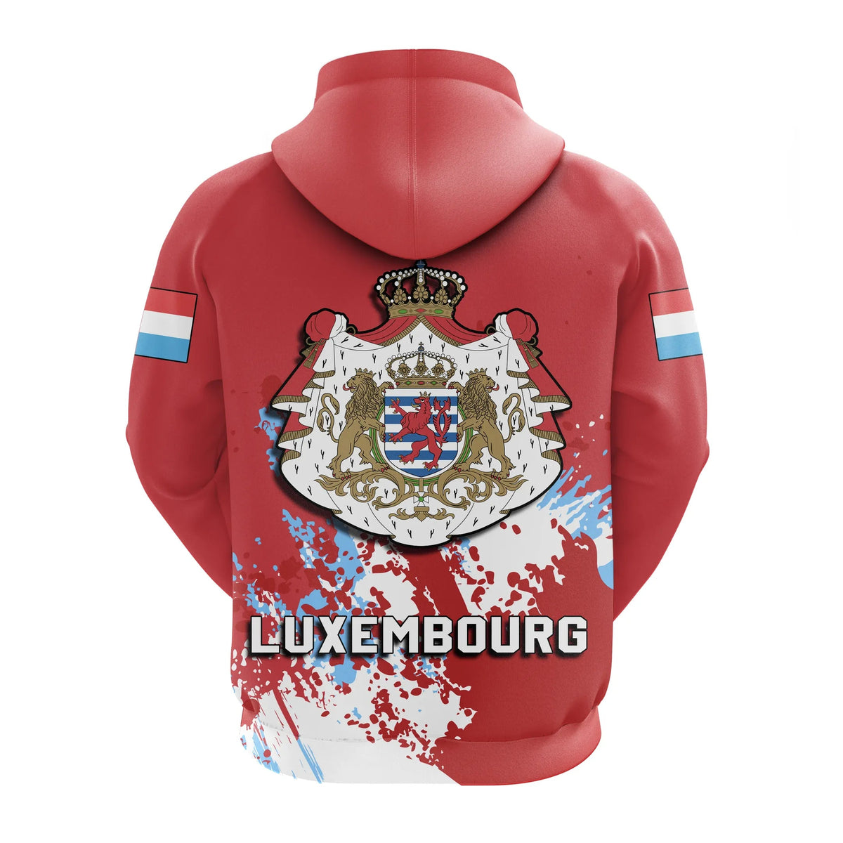 Luxembourg Hoodie Coat Of Arms Spaint Style RLT6 - Wonder Print Shop