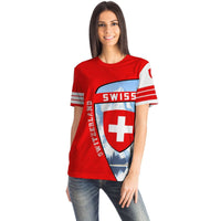 Switzerland Map Sport T Shirt Premium 2.0 Style RLT13 - Wonder Print Shop