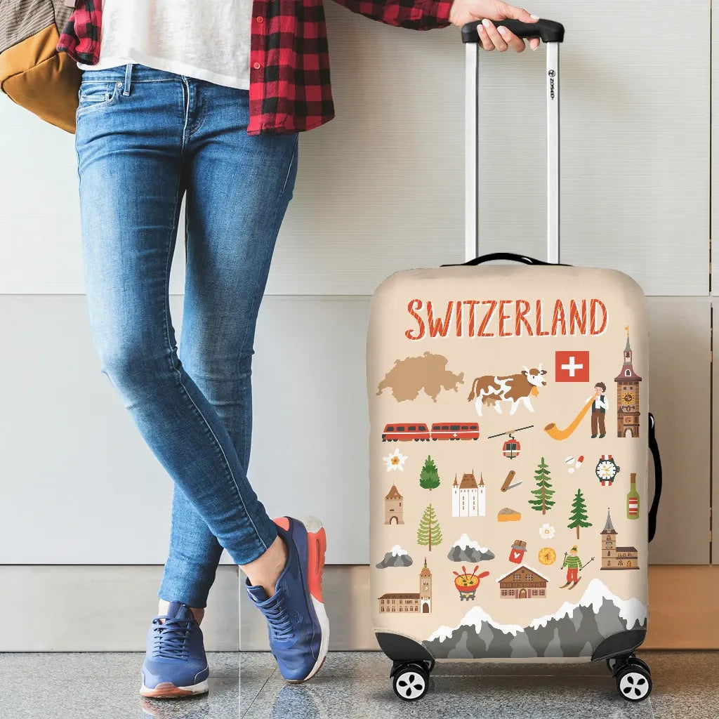 Switzerland Symbol Luggage Cover RLT13 - Wonder Print Shop
