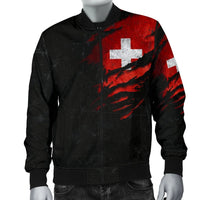 Switzerland In Me Men's Bomber Jacket Special Grunge Style RLT13 - Wonder Print Shop