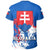 Slovakia Coat Of Arms T Shirt Spaint Style RLT13 - Wonder Print Shop