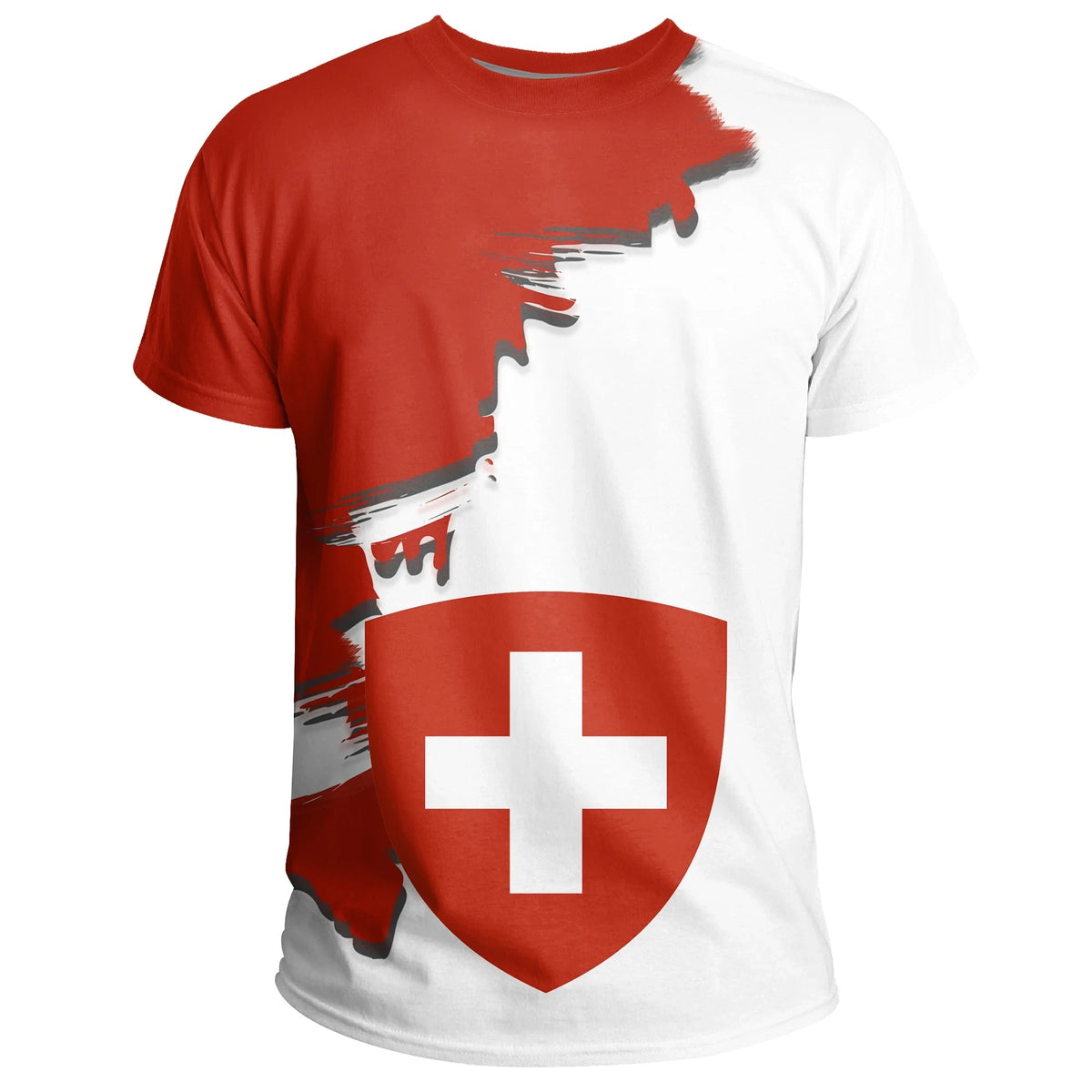 Switzerland Coat Of Arms Unique T Shirt Scratch Style V.2 RLT13 - Wonder Print Shop