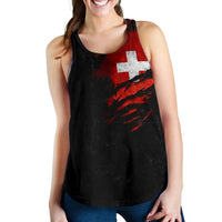 Switzerland In Me Racerback Tanks Special Grunge Style RLT13 - Wonder Print Shop