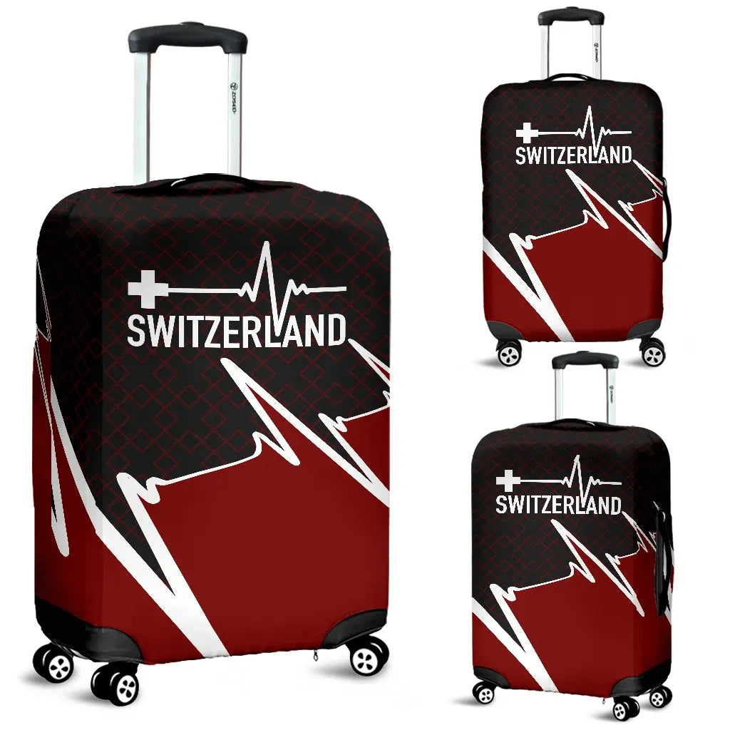 Switzerland Luggage Cover Switzerland In My Heartbeat RLT13 - Wonder Print Shop