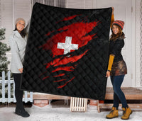 Switzerland In Me Quilt Special Grunge Style RLT13 - Wonder Print Shop