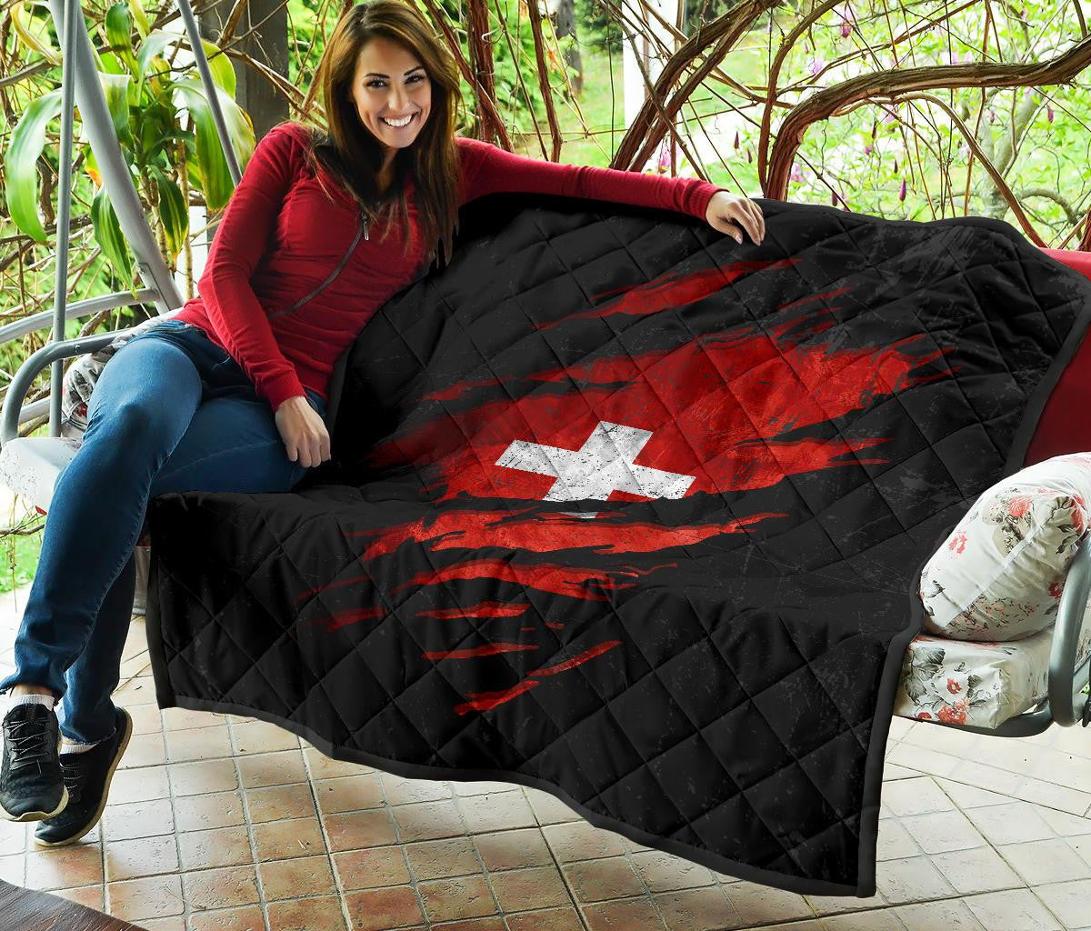 Switzerland In Me Quilt Special Grunge Style RLT13 - Wonder Print Shop