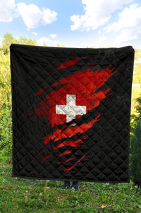 Switzerland In Me Quilt Special Grunge Style RLT13 - Wonder Print Shop