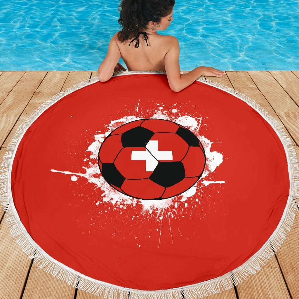 Switzerland Soccer Beach Blanket RLT13 - Wonder Print Shop