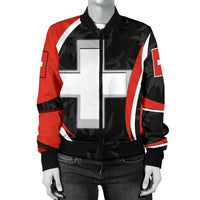 Switzerland Women's Bomber Jacket Switzerland Spirit RLT13 - Wonder Print Shop
