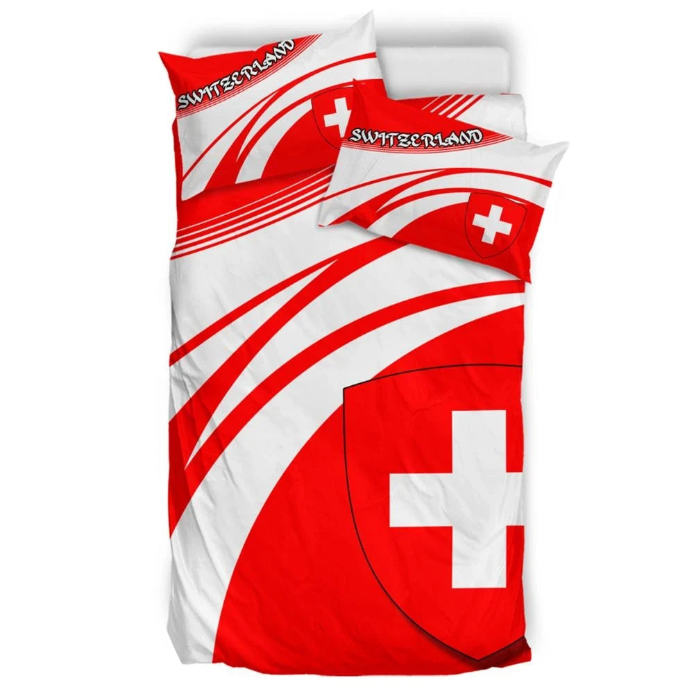 Switzerland Coat Of Arms Bedding Set Cricket RLT13 - Wonder Print Shop