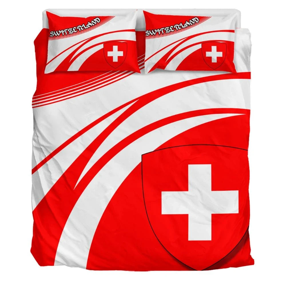 Switzerland Coat Of Arms Bedding Set Cricket RLT13 - Wonder Print Shop