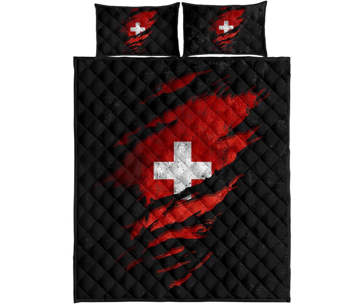 Switzerland In Me Quilt Bed Set Special Grunge Style RLT13 - Wonder Print Shop