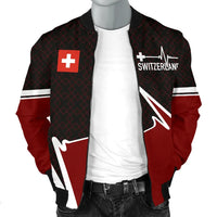 Switzerland Men's Bomber Jacket Switzerland In My Heartbeat RLT13 - Wonder Print Shop