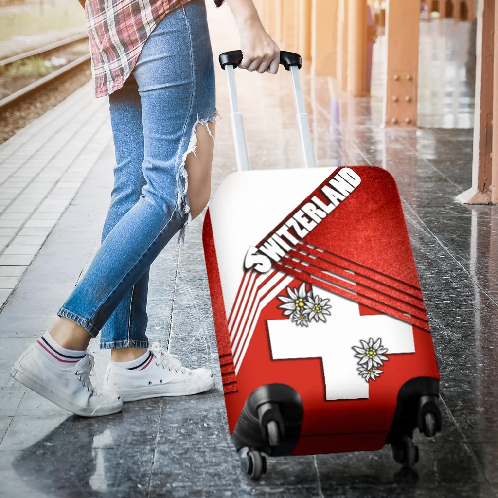 Switzerland Luggage Cover Coat Of Arms With Edelweiss RLT13 - Wonder Print Shop