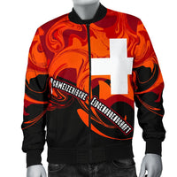 Switzerland Men's Bomber Jacket Flame Of Switzerland RLT13 - Wonder Print Shop