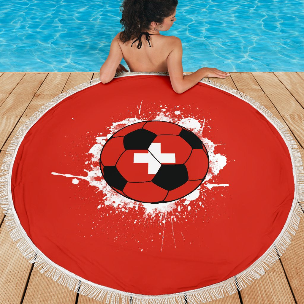 Switzerland Soccer Beach Blanket RLT13 - Wonder Print Shop