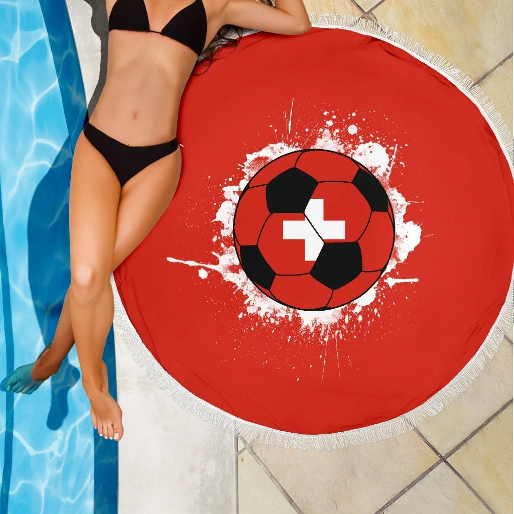 Switzerland Soccer Beach Blanket RLT13 - Wonder Print Shop