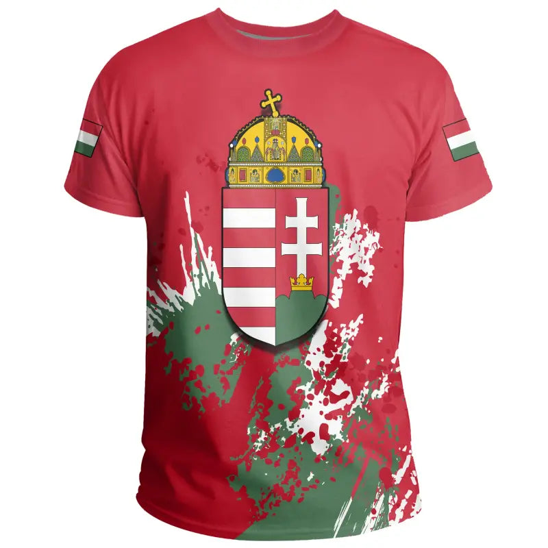 Hungary Coat Of Arms T Shirt Spaint Style RLT8 - Wonder Print Shop