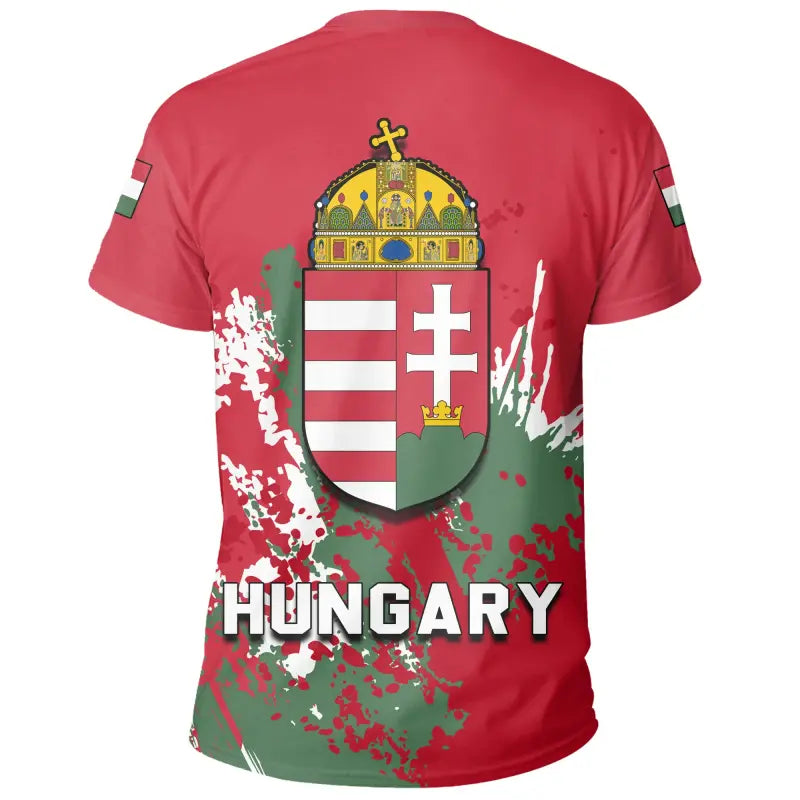 Hungary Coat Of Arms T Shirt Spaint Style RLT8 - Wonder Print Shop