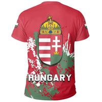 Hungary Coat Of Arms T Shirt Spaint Style RLT8 - Wonder Print Shop