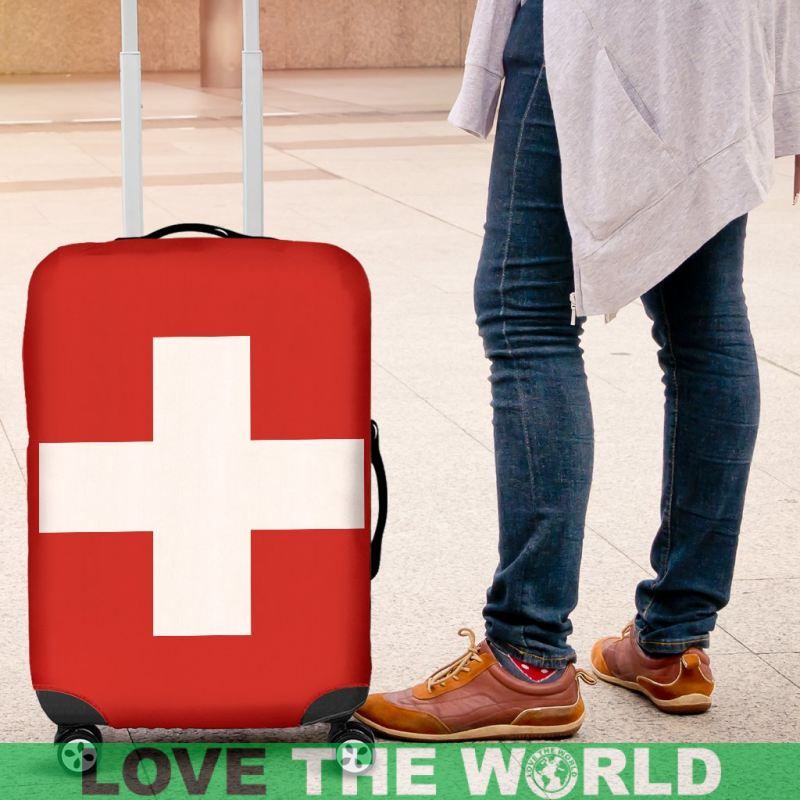 Switzerland Flag Luggage Cover RLT13 - Wonder Print Shop