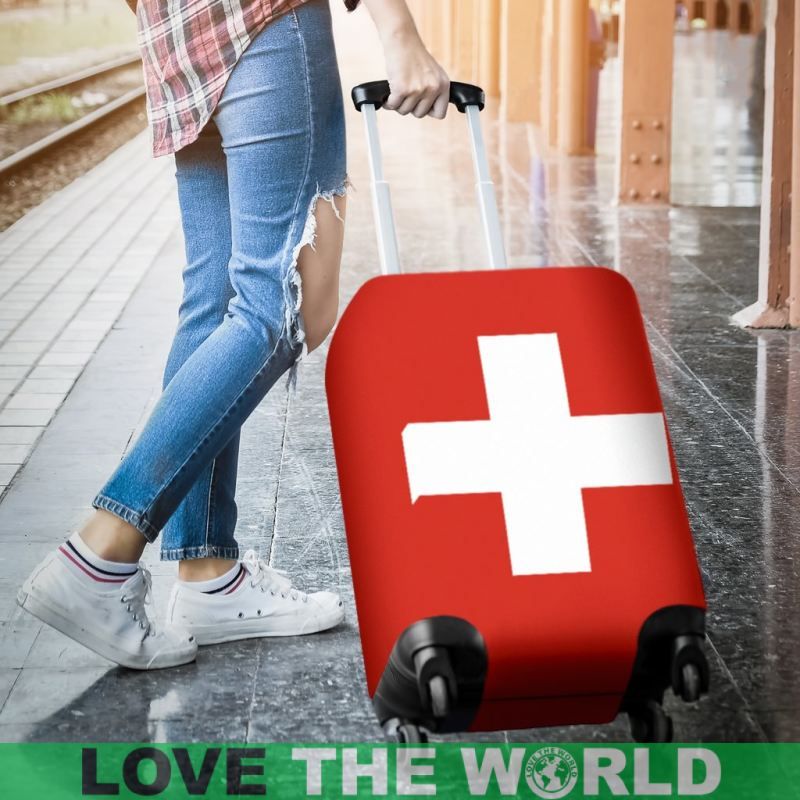 Switzerland Flag Luggage Cover RLT13 - Wonder Print Shop