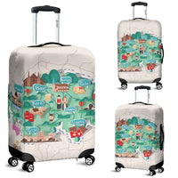 Switzerland Map Luggage Covers RLT13 - Wonder Print Shop