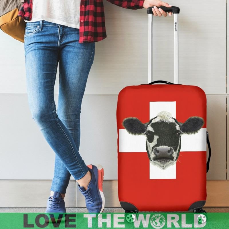 Switzerland Cow Luggage Cover RLT13 - Wonder Print Shop